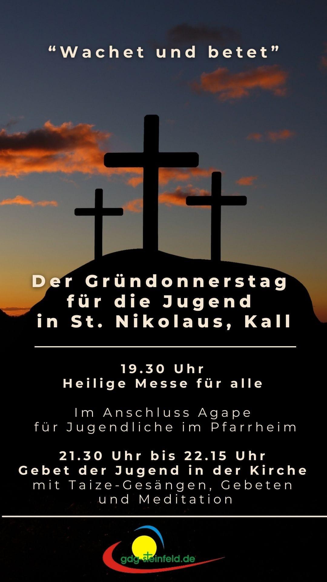 Plakat Gründonnerstag Kall