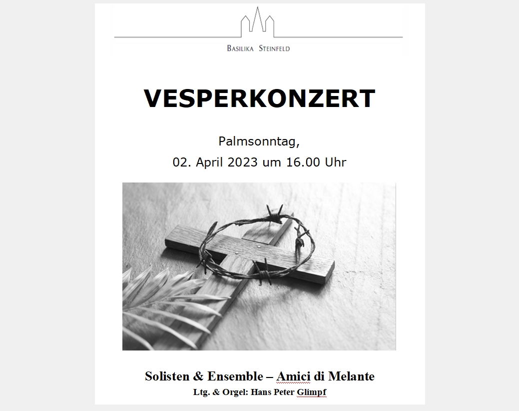 Vesperkonzert Palmsonntag 2023 (c) GdG