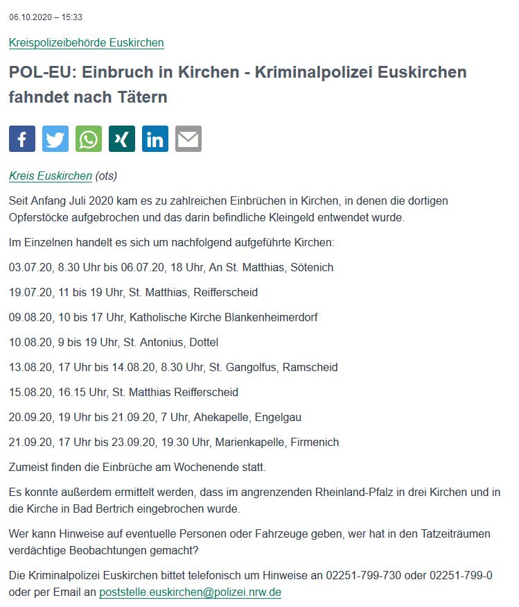 polizei kirchen (c) gdg steinfeld / Polizei